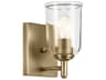 Kichler Shailene 1-Light Natural Brass Wall Sconce