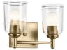 Kichler Shailene 2-Light Natural Brass Vanity Light