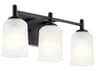 Kichler Shailene 3-Light Black Glass Vanity Light