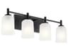 Kichler Shailene 4-Light Black Glass Vanity Light