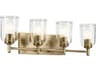 Kichler Shailene 4-Light Natural Brass Vanity Light