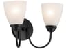 Kichler Jolie 2-Light Black Vanity Light