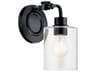 Kichler Gunnison 1-Light Black Glass