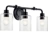 Kichler Gunnison 3-Light Black Glass Vanity Light