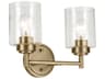 Kichler Winslow 2-Light Natural Brass Vanity Light