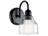 Kichler Avery 1-Light Black Wall Sconce