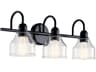 Kichler Avery 3-Light Black Vanity Light