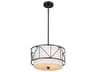 Kichler Birkleigh 3-Light Black Drum Pendant