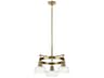 Kichler Eastmont 3-Light Brushed Brass Glass Dome Chandelier