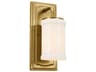 Kichler Vetivene 1-Light Natural Brass Glass Wall Sconce
