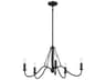 Kichler Freesia 5-Light Textured Black Candelabra Chandelier