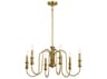 Kichler Karthe 6-Light Natural Brass Bronze Candelabra Chandelier