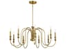 Kichler Karthe 9-Light Natural Brass Candelabra Chandelier