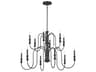 Kichler Karthe 12-Light Black Candelabra Tiered Chandelier