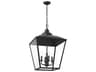 Kichler Dame 4-Light Textured Black Glass Lantern Pendant