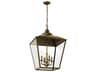 Kichler Dame 4-Light Character Bronze Glass Lantern Pendant