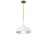 Kichler Fira 1-Light White Brass Dome Pendant