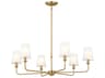 Kichler Pallas 6-Light Brushed Natural Brass Empire Chandelier