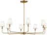 Kichler Pallas 8-Light Brushed Natural Brass Empire Chandelier