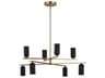 Kichler Gala 8-Light Champagne Bronze Black Candelabra Cylinder Chandelier