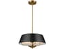 Kichler Luella 3-Light Black Brass Empire Pendant