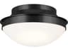 Kichler Bretta 2-Light Black Glass Bowl Flush Mount