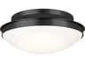 Kichler Bretta 3-Light Black Glass Bowl Flush Mount