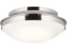 Kichler Bretta 3-Light Polished Nickel Glass Bowl Flush Mount