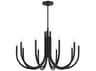 Kichler Odensa 10-Light Black Candelabra Chandelier