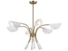 Kichler Arcus 6-Light Champagne Bronze White Geometric Chandelier