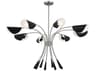 Kichler Arcus 8-Light Satin Nickel Black Geometric Chandelier