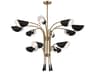 Kichler Arcus 12-Light Champagne Bronze Black Geometric Chandelier
