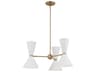 Kichler Phix 6-Light Champagne Bronze White Geometric Chandelier