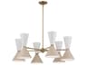 Kichler Phix 12-Light Champagne Bronze White And Greige Geometric Chandelier