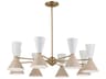 Kichler Phix 16-Light6-Light Champagne Bronze White And Greige Geometric Chandelier
