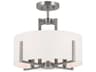 Kichler Malen 4-Light Classic Pewter Drum Semi Flush Mount
