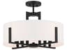Kichler Malen 8-Light Black Drum Semi Flush Mount
