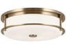 Kichler Brit 4-Light Champagne Bronze Glass Drum Flush Mount