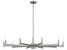 Kichler Erzo 10-Light Satin Nickel Candelabra Linear Chandelier