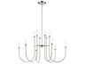 Kichler Moraine 12-Light Polished Nickel Cylinder Chandelier