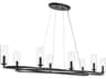 Kichler Harpin 8-Light Black Cylinder Island Pendant