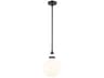 Kichler Laria 1-Light Black Globe Mini Pendant