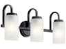 Kichler Kennewick 3-Light Black Glass Vanity Light