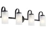 Kichler Kennewick 4-Light Black Glass Vanity Light