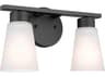 Kichler Stamos 2-Light Black Glass Vanity Light