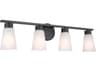 Kichler Stamos 4-Light Black Glass Vanity Light