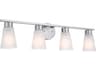 Kichler Stamos 4-Light Brushed Nickel Glass Vanity Light