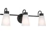 Kichler Erma 3-Light Black Glass Vanity Light