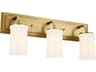 Kichler Vetivene 3-Light Natural Brass Glass Vanity Light