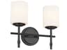 Kichler Ali 2-Light Black Glass Vanity Light